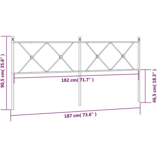  Metalno uzglavlje bijelo 180 cm Slike