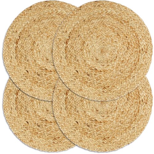 vidaXL Pogrinjki 4 kosi naravni 38 cm okrogli iz jute Cene