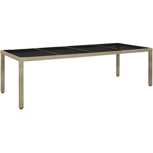  Vrtni stol bež 250x100x75 cm od kaljenog stakla i poliratana Cijene