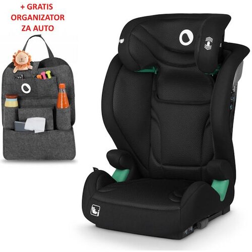 Lionelo Autosjedalica IGO i-Size crna + organizator, ISOFIX, 100–150 cm, (5903771706780) Cijene