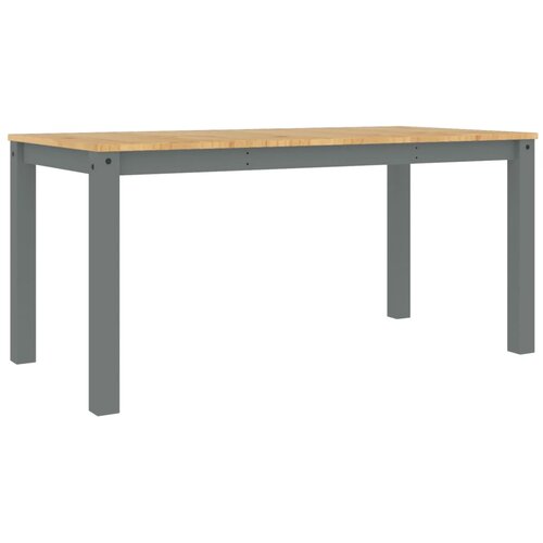 Maison Chic Jedilna miza - Kuhinjska miza - Jedilni stol Panama siva 160x80x75 cm trdna borovina, (21715223) Cene