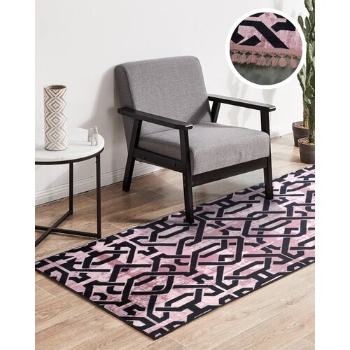 ARMONIA tepih staza sa resama 80cm x 200cm Ornament roze Slike