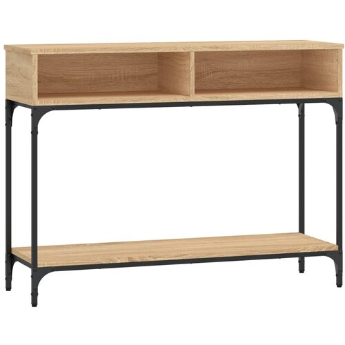 Maison Chic Konzolna mizica - miza ob steni sonoma hrast 100x30,5x75 cm inženirski les, (21785800) Slike