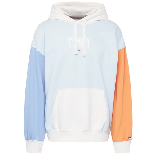 Tommy Hilfiger Sweater majica nebesko plava / svijetloplava / narančasta / bijela