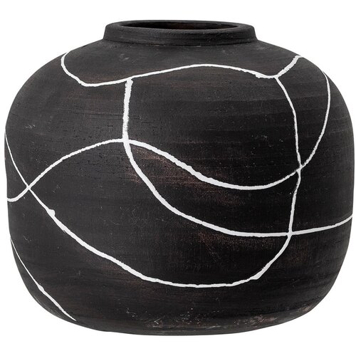 Bloomingville crna terakota vaza Niza, visina 16,5 cm Slike