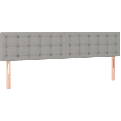 Maison Chic Posteljno vzglavje - Vzglavna omarica 2 kosa svetlo siv 80x5x78/88 cm blago, (22076902) Cene