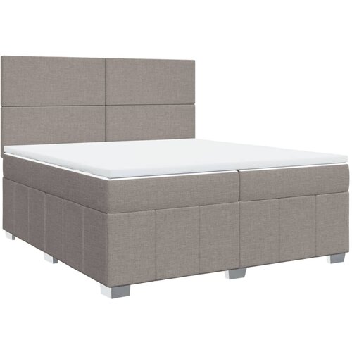 vidaXL Krevet s oprugama i madracem smeđesivi 200x200 cm od tkanine Cijene