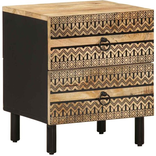 Maison Chic Dvo delni komplet Nočne omarice - Nočne mize črna 40x33,5x46 cm trden mangov les, (21689744) Cene