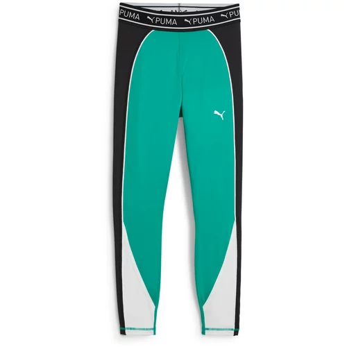 Puma Sportske hlače smaragdno zelena / crna / bijela