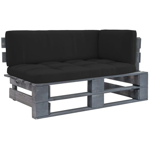  Kutna vrtna sofa od paleta od sivo impregnirane borovine Slike