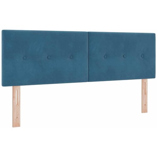  LED Box Spring Krevet Tamno plava 160 x 200 cm Bar&amp;scaron;un Slike