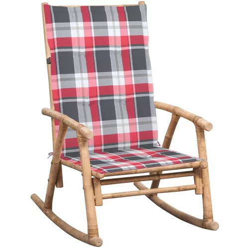  Stolica za ljuljanje od bambusa s jastukom