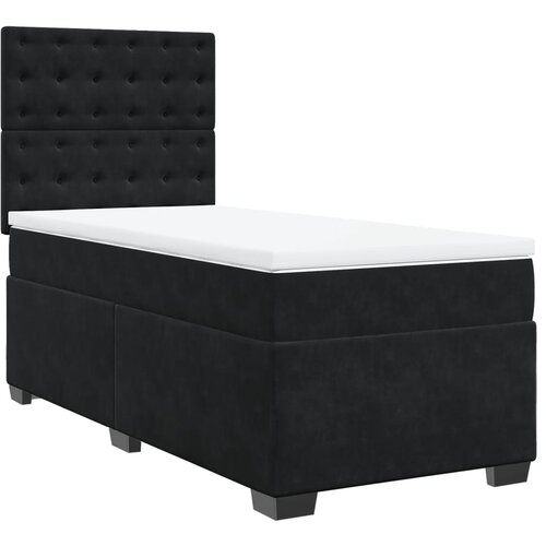 Box spring krevet s madracem crni 90x200 cm bar&amp;scaron;unasti Slike