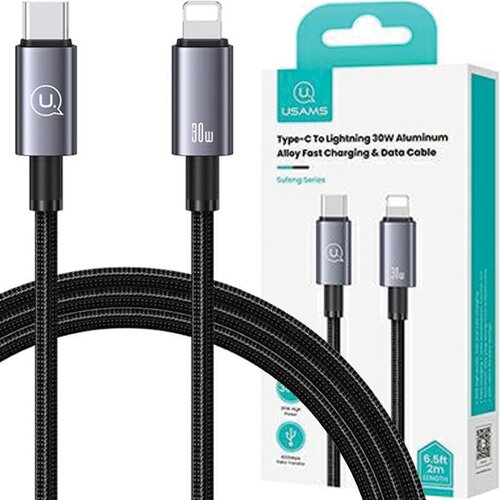 Usams USB-C KABEL ZA LIGHTNING 30 W 1,2 M HITRO POLNJENJE STEEL TARNISH, (21980528) Cene