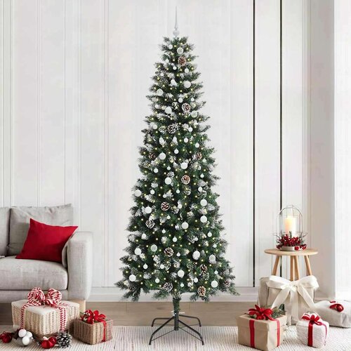 vidaXL Umestno božično drevo med 300 LED Zelena 96 x 96 x 240 cm Cene