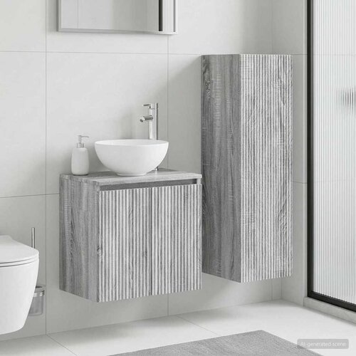  Set namje&scaron;taja za kupaonicu 2 kom. Siva Sonoma 33 x 34.5 x 100 cm Cijene
