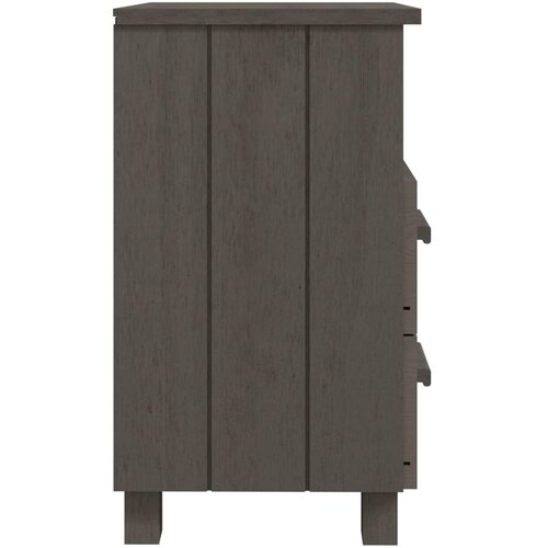  Noćni ormarići HAMAR 2 kom svjetlosivi 40x35x62 cm od borovine Slike
