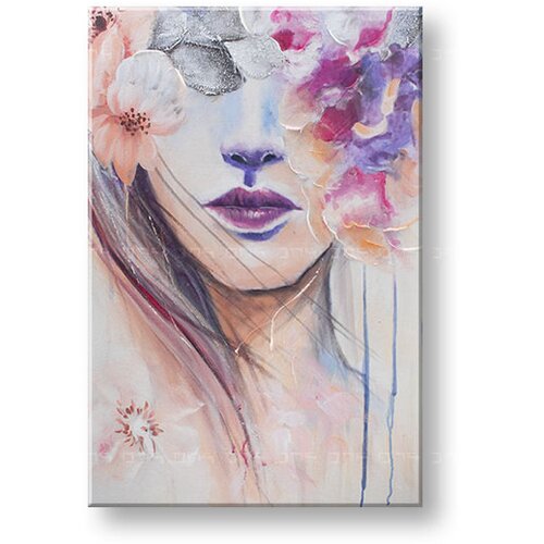  Slikana slika na platnu žena 60x90 cm Cene