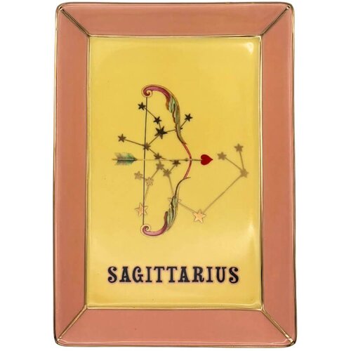 Yvonne Servirni krožnik Zodiac 16,5x12cm / Sagittarius-Strelec / porcelan, (5000255229) Cene