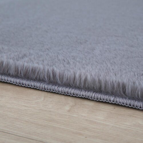 XXXL Preproga Z Visokim Florom Pouffy, Siva, 240x340cm Slike