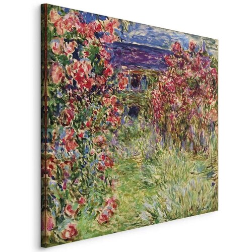  Slika - Claude Monet &ndash; La maison dans les roses 40x40 Na talijanskom platnu Cijene
