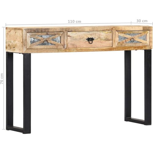  Konzolni stol od masivnog drva manga 110 x 30 x 76 cm Slike