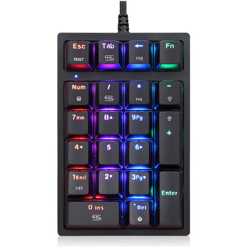 VERKGROUP Numerična LED RGB igralna tipkovnica USB, (20510611) Cene