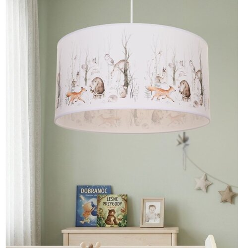  Dečiji luster KIDS ROOM 1xE27/60W/230V, prečnik 40 cm, sa motivom životinjica Slike