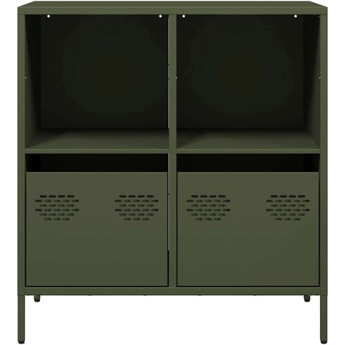 vidaXL Komoda olivno zelena 68x39x73,5 cm hladno valjano jeklo Cene