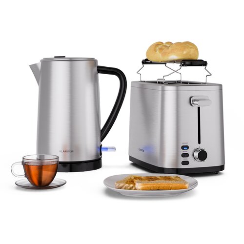Klarstein Verosteel Basic set za doručak | Toster i kuhalo za vodu s 2 utora | 1,7 L Slike