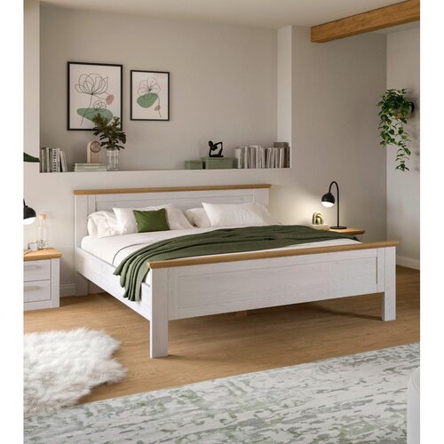 Livetastic POSTELJA 180 cm x 200 cm , leseni material barve macesna, hrast artisan Slike