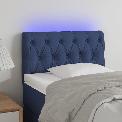  LED uzglavlje plavo 80 x 7 x 78/88 cm od tkanine Cene