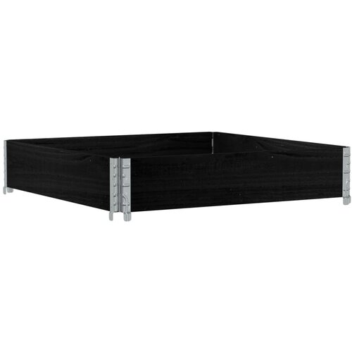 VidaXL Paletni okvir črn 100x100 cm trdna borovina, (5000152540) Slike