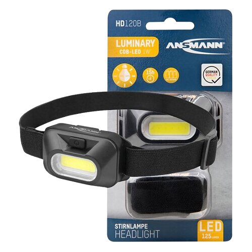 Ansmann Lampa za glavu HD120B, Crna Slike