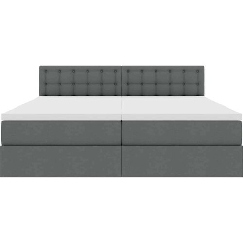  Krevet s od storage Tamno siva 180 x 200 cm Lažna koža - Tamno siva 180 x 200 cm Gumbi Slike