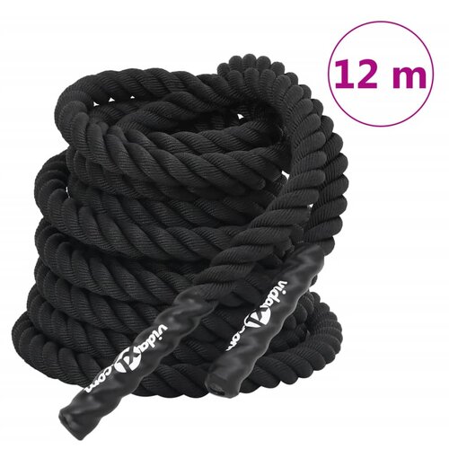 vidaXL Uže za trening crno 12 m 9 kg poliestersko Cijene