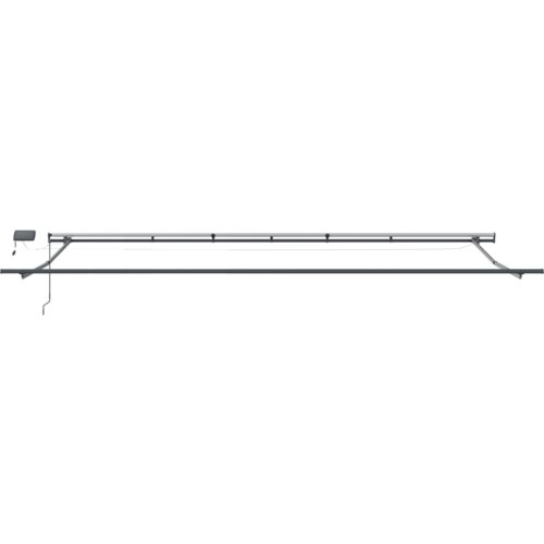 VidaXL Ručna uvlaka tende s LED svjetlima, žuta i narančasta 600x300 cm Slike