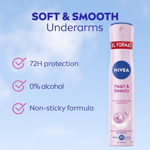 Nivea Pearl &amp;amp; Beauty antiperspirant u spreju 72h 200 ml Slike