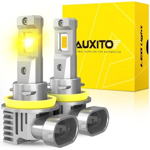 Auxito H11 LED sijalice 3000K žute DD-M6-H11-GY2-A 24000lm CANBUS set H8 H9 H16 Cene