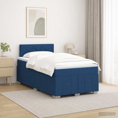  Boxspring krevet s madracem Plava 120 x 200 cm Tkanina Cene