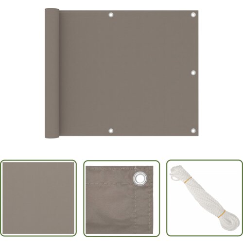  The Living Store Balkonsko platno taupe 75x400 cm oksford blago - Balkonsko Platno, (21743125) Cene