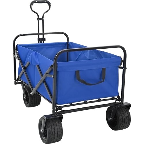 PREKLOPNA kolica Plava 89 x 63 x 96 cm Čelik i Oxford poliester Cene