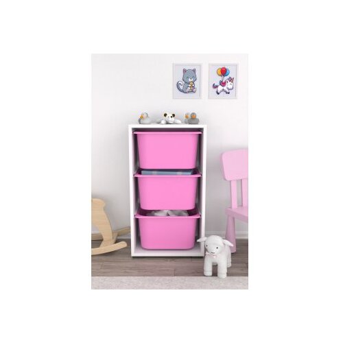 Hanah home vi&amp;scaron;enamenska polica bronz 3D white pink Slike