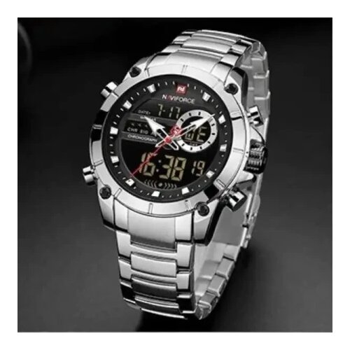 Naviforce 9163 silver sat Cene