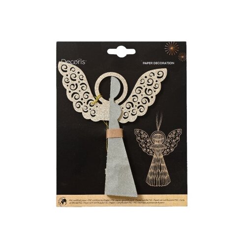 Dekordom novogodišnja dekoracija - hanging paper angel 15cm 709228 - grey - kmg ( 043382 ) Cene