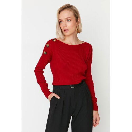 Trendyol Red Button Detailed Knitwear Sweater Slike