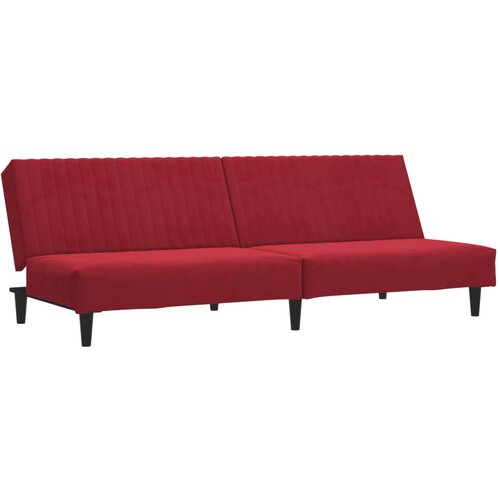 VidaXL Kavč dvosed z leži&amp;scaron;čem vinsko rdeč žamet, (21049317) Slike