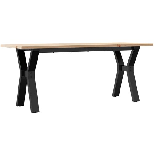Maison Chic Klubska mizica - kavna mizica - Nizka mizica Y okvir 110x40x45 cm trdna borovina lito železo, (21751889) Cene