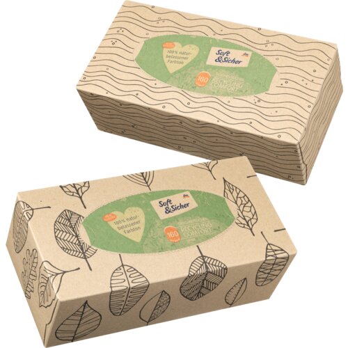 Soft&Sicher recycling comfort papirne maramice u kutiji – 3-slojne, više vrsta 160 kom Slike