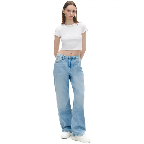 Cropp ženske traperice sa širokim nogavicama - Plava  0377Z-50J